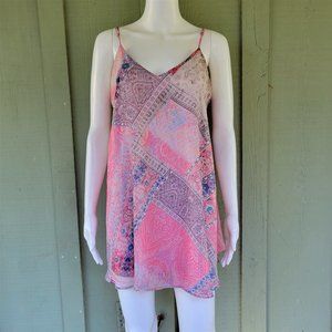 SHOW ME YOUR MUMU Pink Print Mini Dress Top Small S